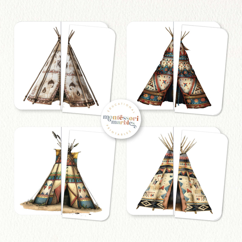 Native American Teepee Puzzles