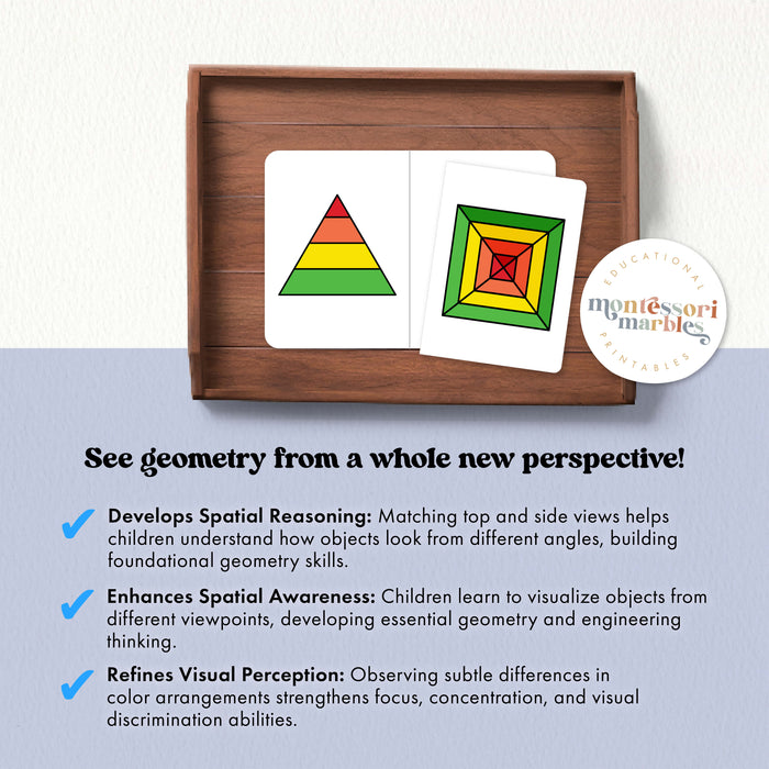 Top & Side Views Matching Cards Level 2