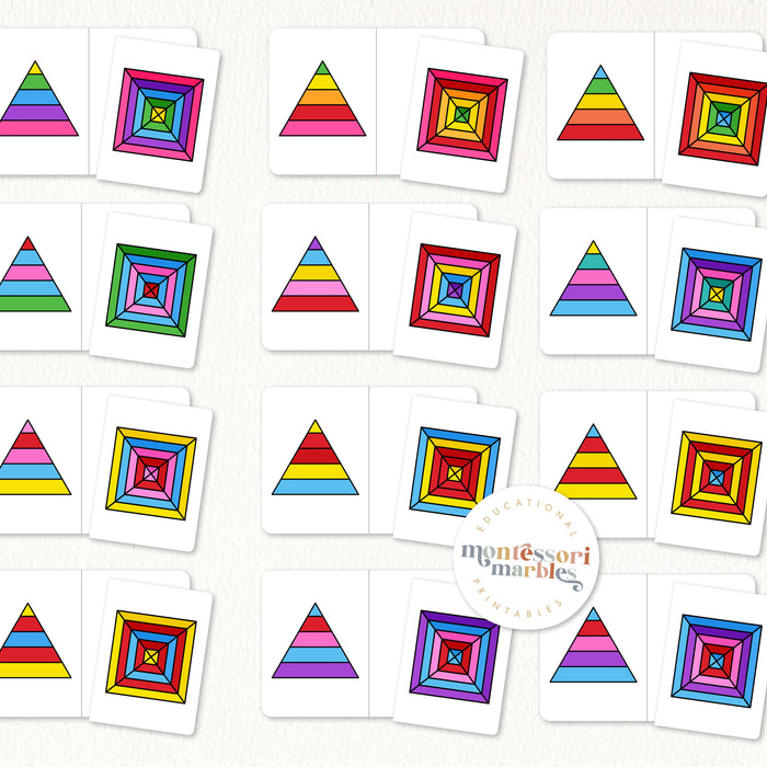 Top & Side Views Matching Cards Level 3