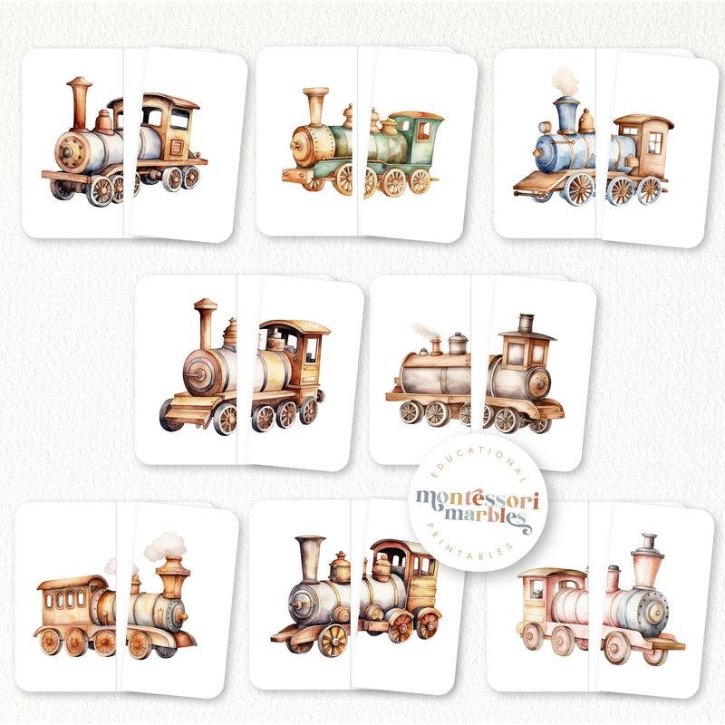 Train Two-Piece Puzzles