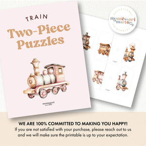 Train Two-Piece Puzzles