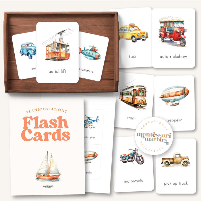 Transportation Flash Cards