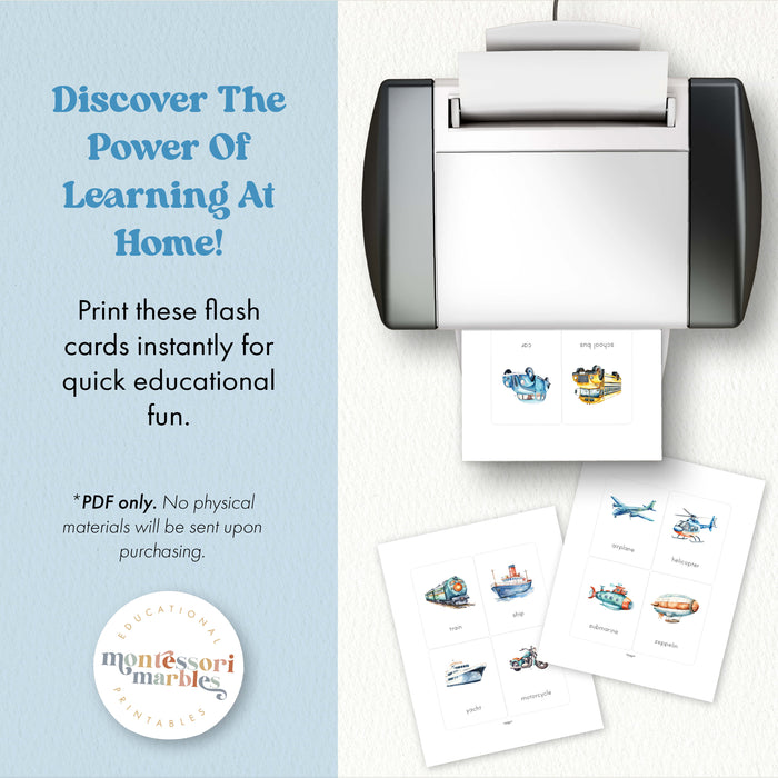 Transportation Flash Cards