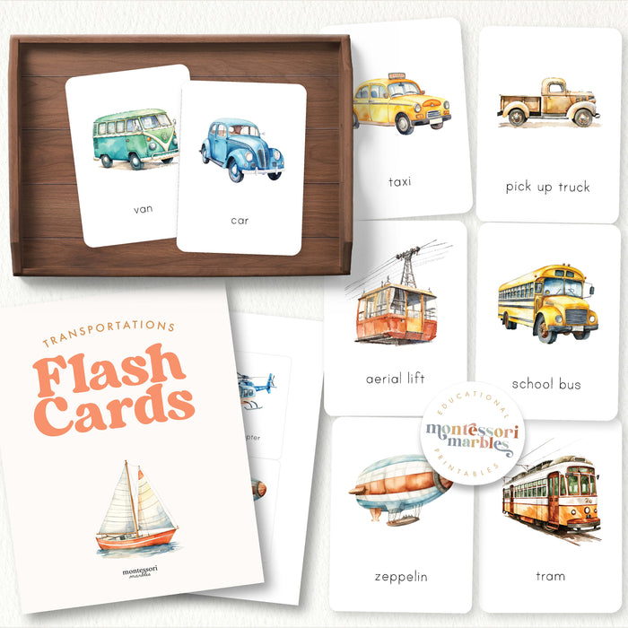 Transportation Flash Cards