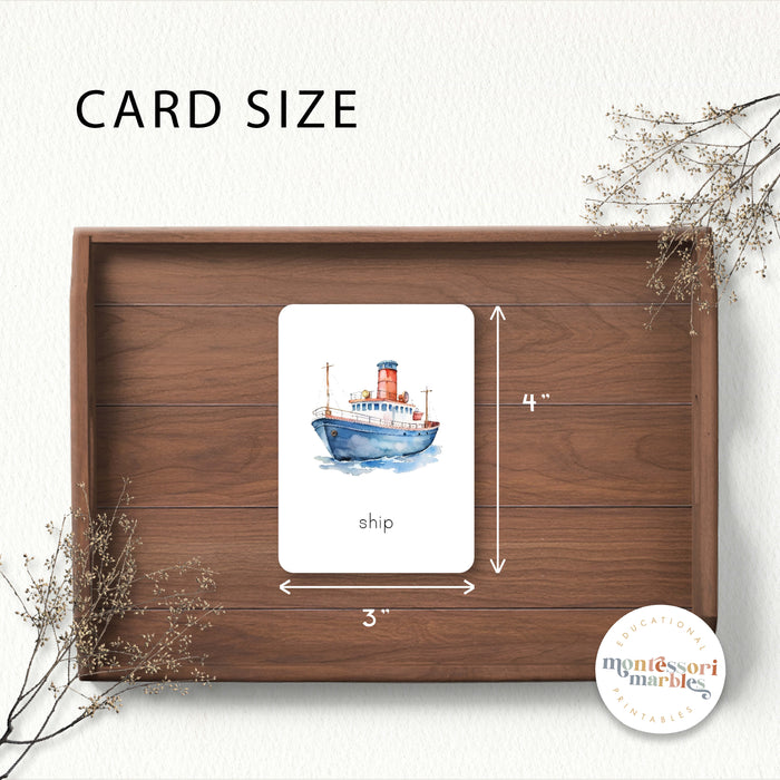 Transportation Flash Cards