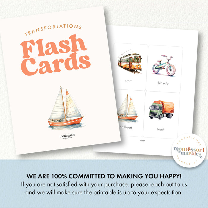 Transportation Flash Cards