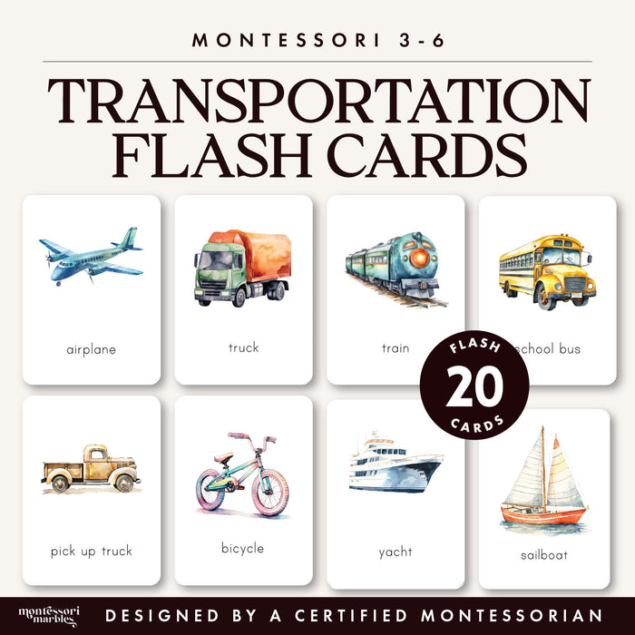 Transportation Flash Cards