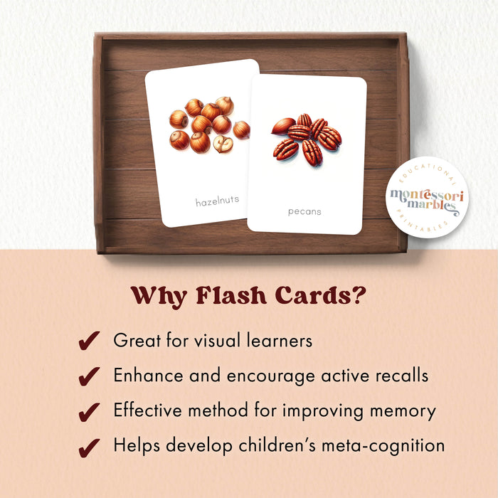 Types of Nuts Flash Cards