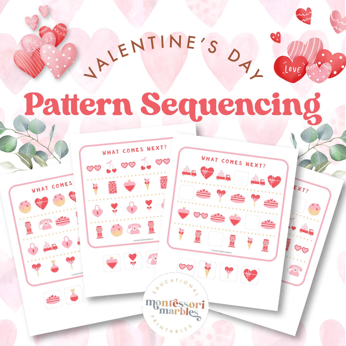 Valentine's Day Complete The Patterns