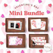 Valentine's Day activity bundle — collection of printables for February holiday celebration, ages 3-6