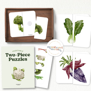 Vegetable Two-Piece Puzzles