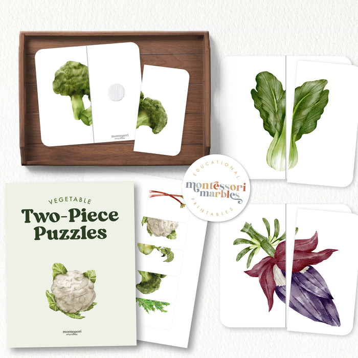 Vegetable Two-Piece Puzzles