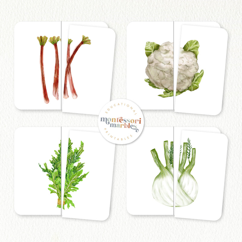 Vegetable Two-Piece Puzzles