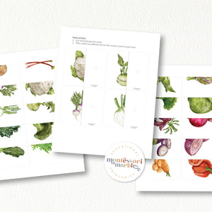 Vegetable Two-Piece Puzzles