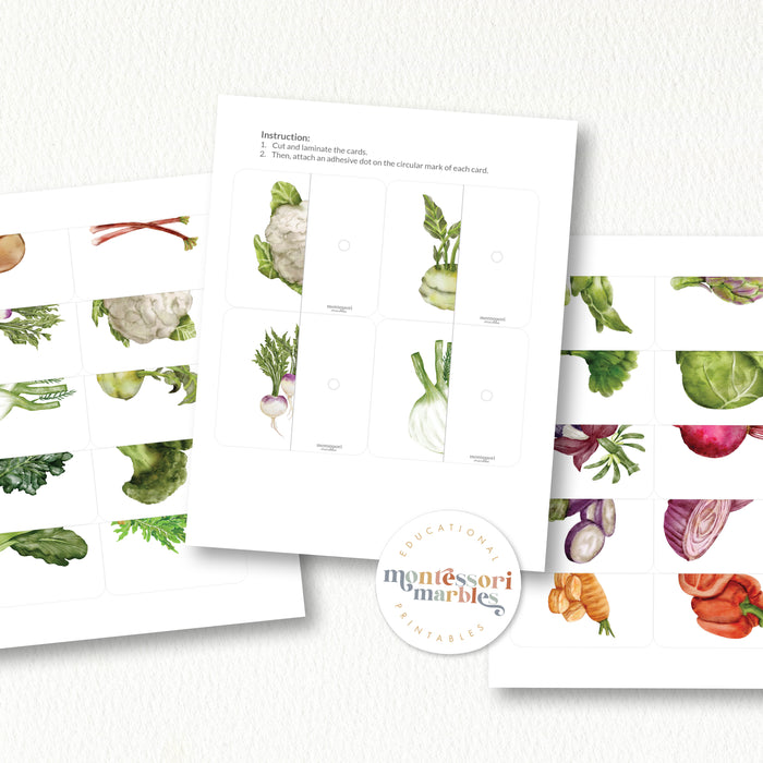 Vegetable Two-Piece Puzzles