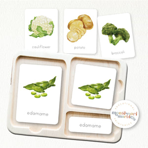 Vegetables Nomenclature Cards