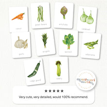 Load image into Gallery viewer, Vegetables Nomenclature Cards
