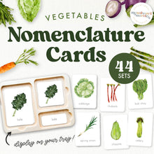 Load image into Gallery viewer, Vegetables Nomenclature Cards
