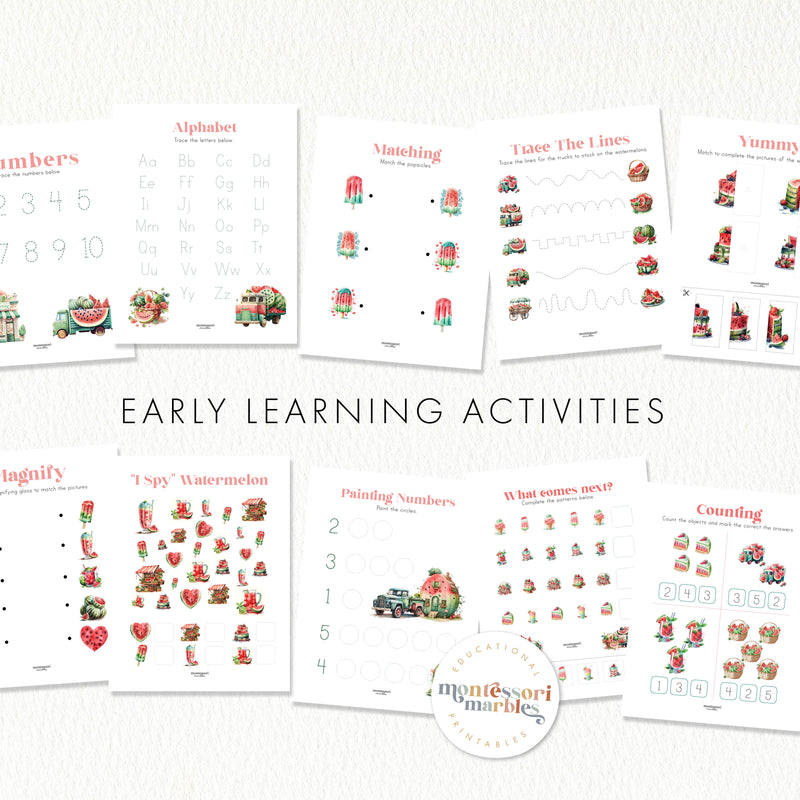 Watermelon Activity Workbook PreK & Kindergarten