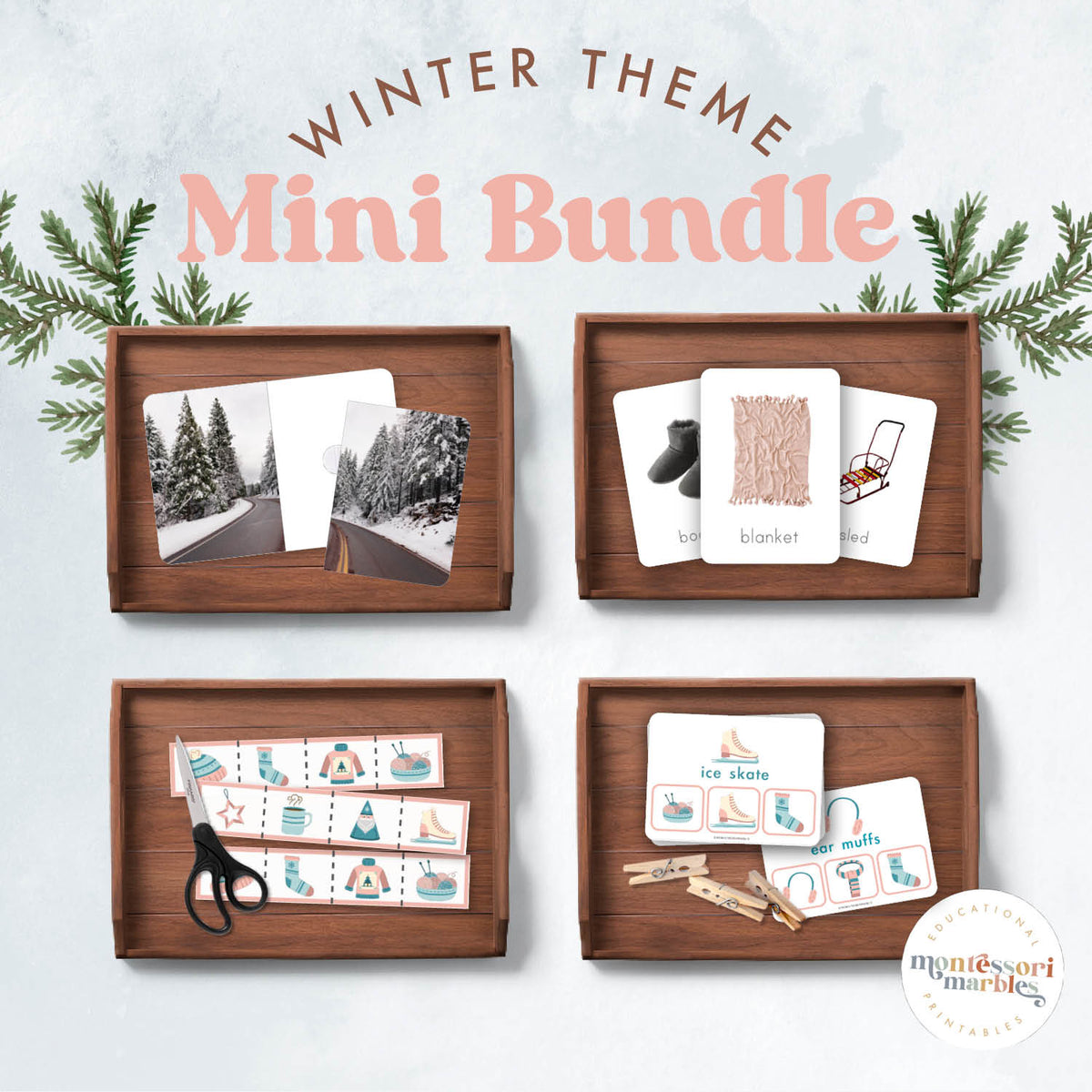 Winter Activity Bundle Ages 2-4 | 4 Printables Fine Motor Vocabulary ...