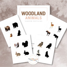 Load image into Gallery viewer, Woodland Animals Shadow Matching
