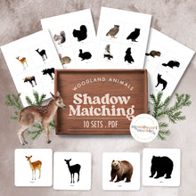 Load image into Gallery viewer, Woodland Animals Shadow Matching
