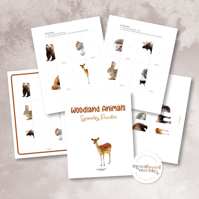 Woodland Animals Two-Piece Puzzles