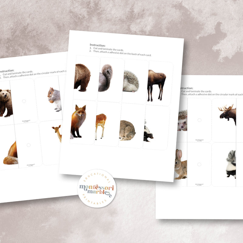 Woodland Animals Two-Piece Puzzles