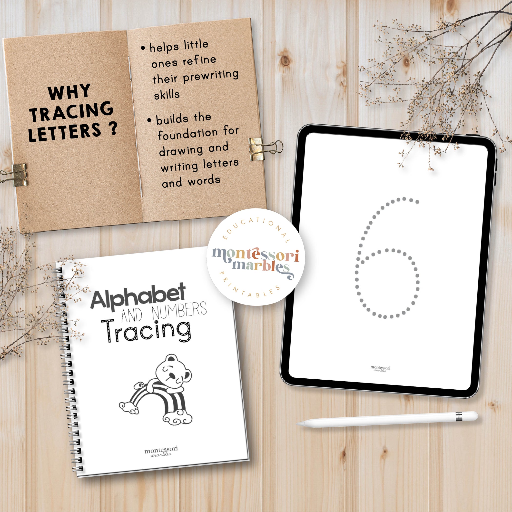 Alphabet Numbers Workbook | Tracing Handwriting Practice Ages 3-5 ...
