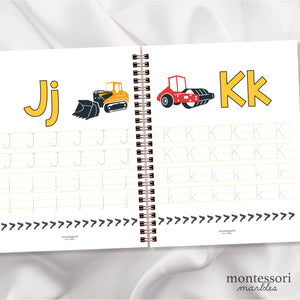Construction Letter Tracing Workbook