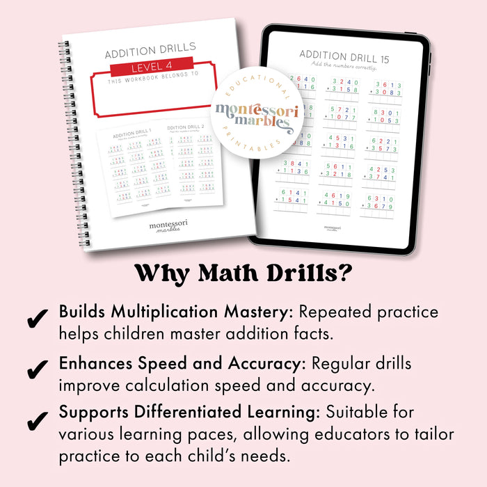 Addition Drills Workbook Level 4