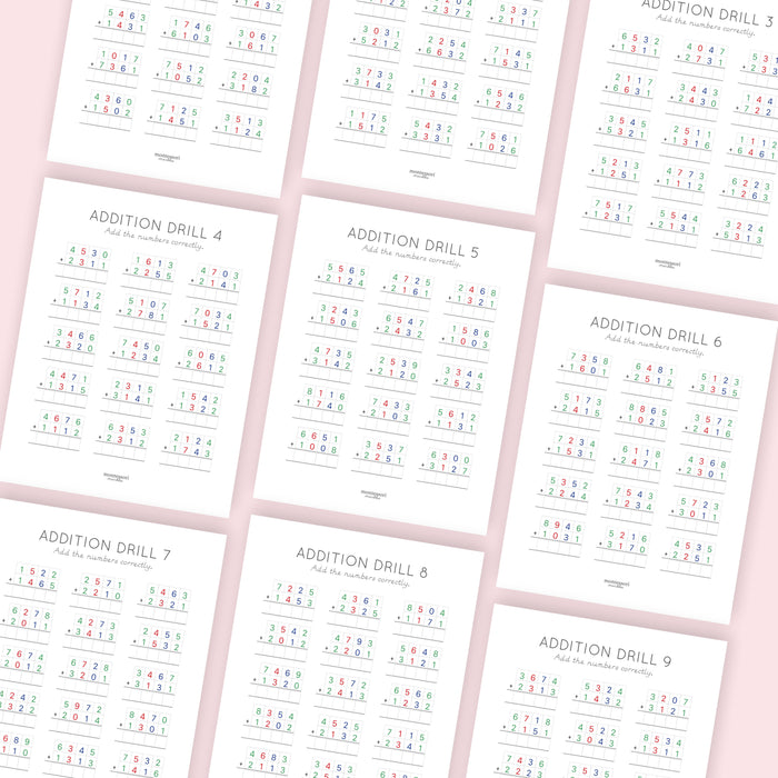 Addition Drills Workbook Level 4