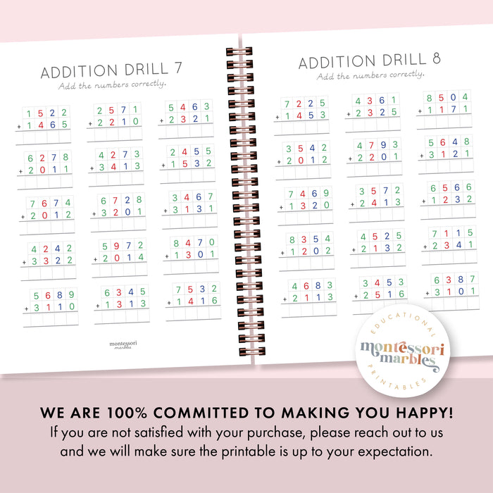 Addition Drills Workbook Level 4