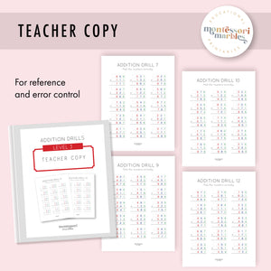 Addition Drills Workbook Level 3