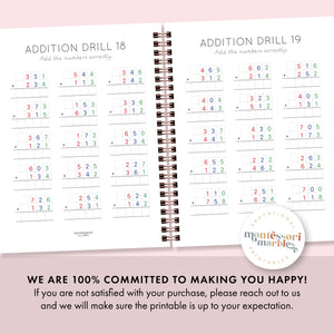 Addition Drills Workbook Level 3