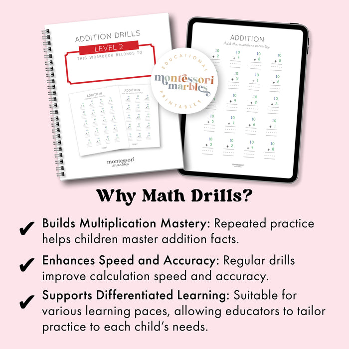 Addition Drills Workbook Level 2