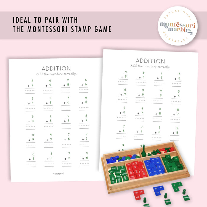 Addition Drills Workbook Level 1