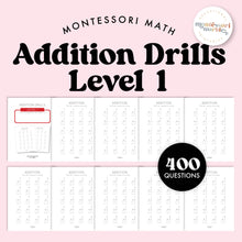Load image into Gallery viewer, Addition Drills Workbook Level 1
