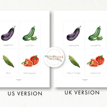 Load image into Gallery viewer, Vegetables Flash Cards
