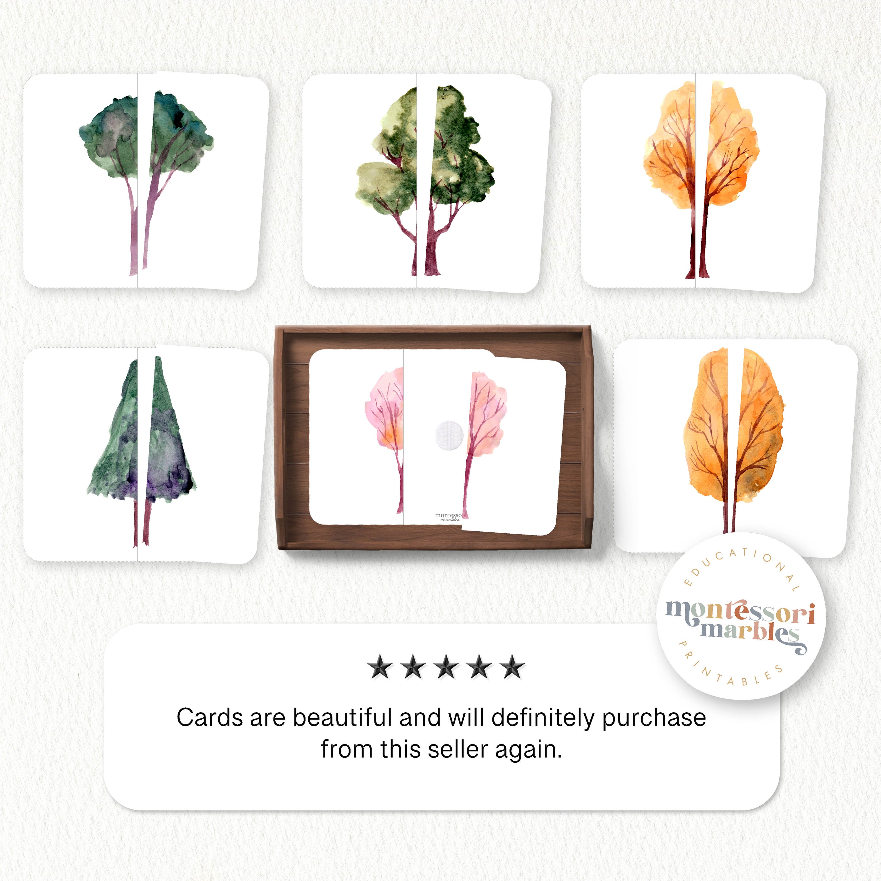 Tree Symmetry Puzzles | Montessori Inspired Printable Activity ...