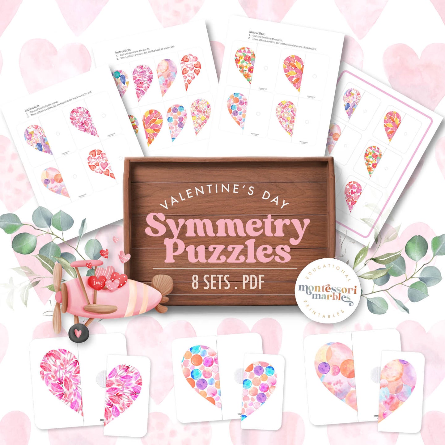 Valentine's Day Symmetry Puzzles