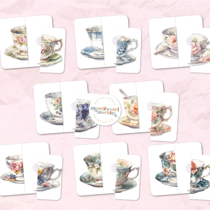 Vintage Teacups Two-Piece Puzzles