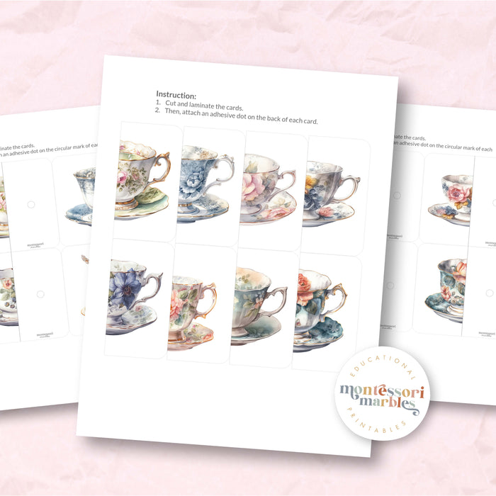 Vintage Teacups Two-Piece Puzzles