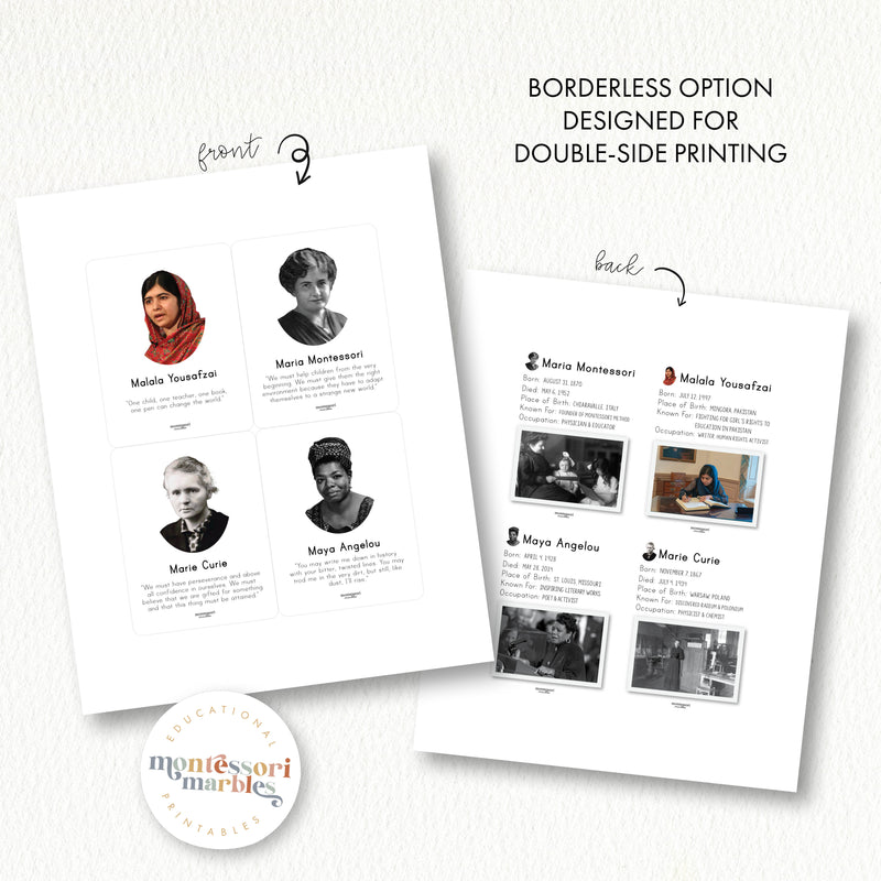 Women's History Month Fact Cards