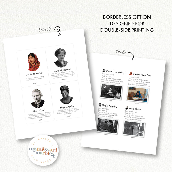 Women's History Month Fact Cards