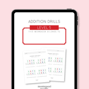 Addition Drills Workbook Level 5