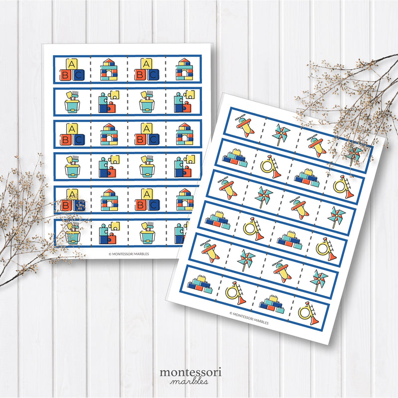 Playroom Toys Cutting Strips