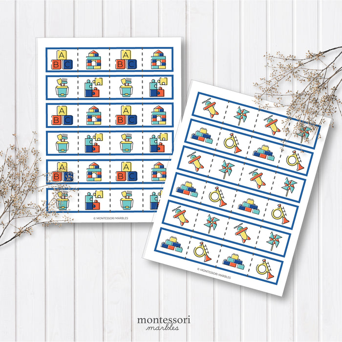 Playroom Toys Cutting Strips