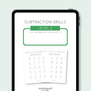 Subtraction Drills Workbook Level 2