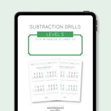 Load image into Gallery viewer, Subtraction Drills Workbook Level 5
